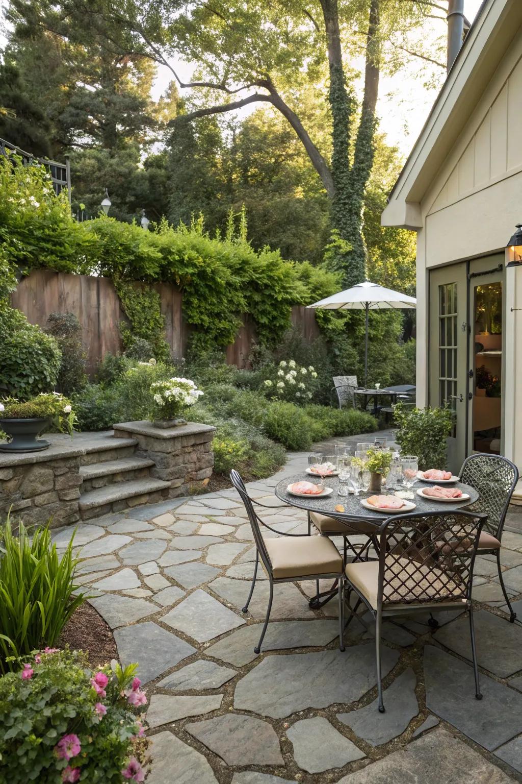 A well-defined patio space enhances the functionality of your backyard.