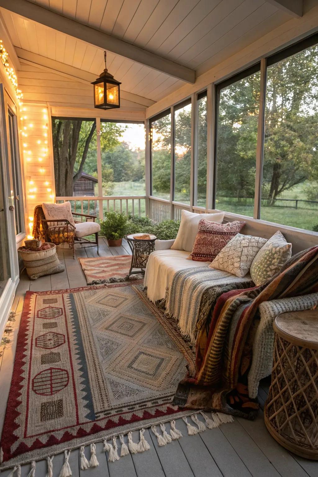 Textiles add layers of warmth and style.