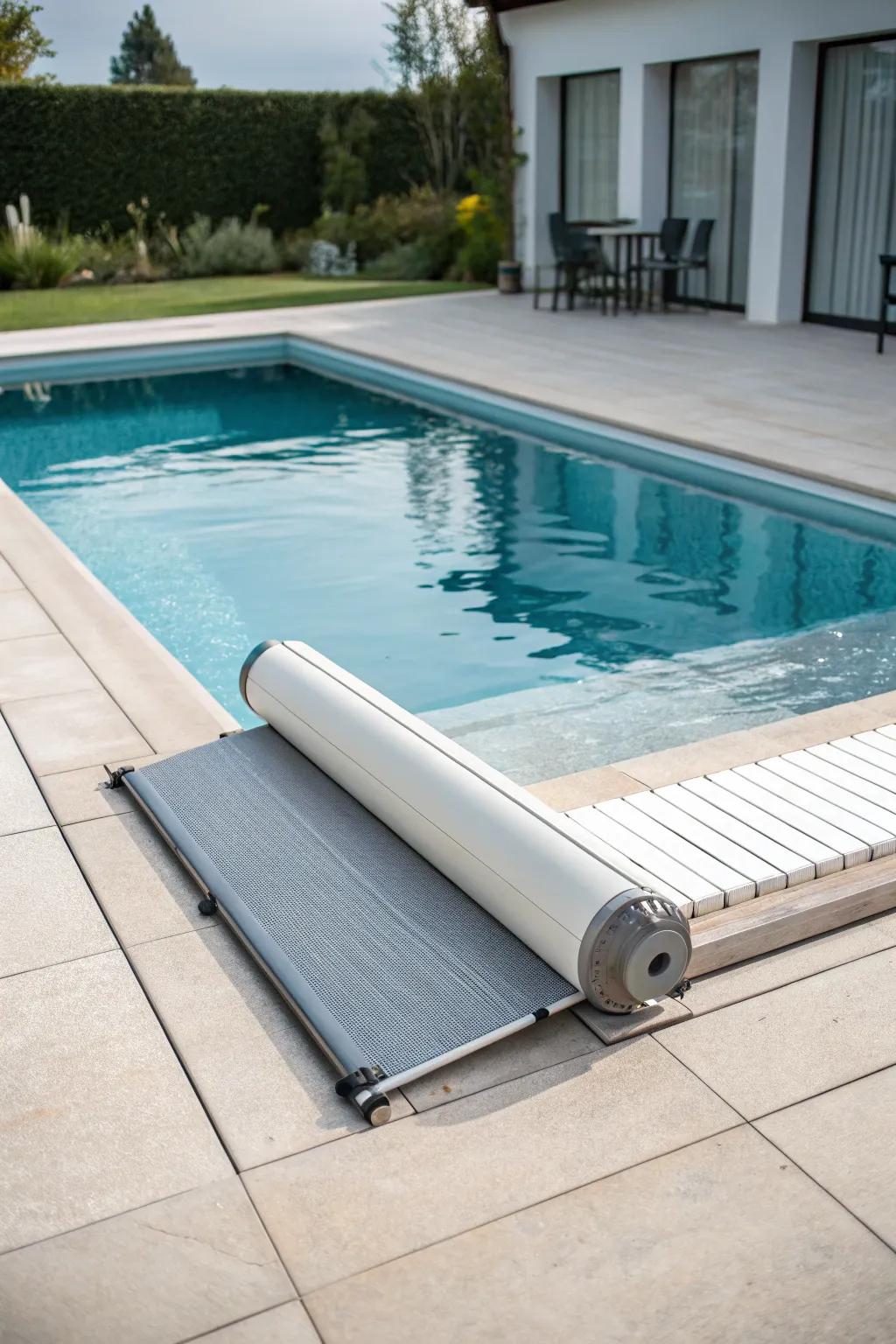 Protect and conserve with an automatic pool cover.
