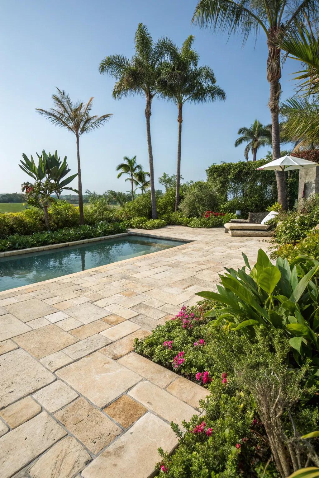 Bring nature closer with stone accents around your pool.