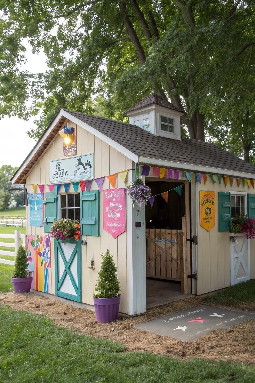 Personal touches make this barn unique.