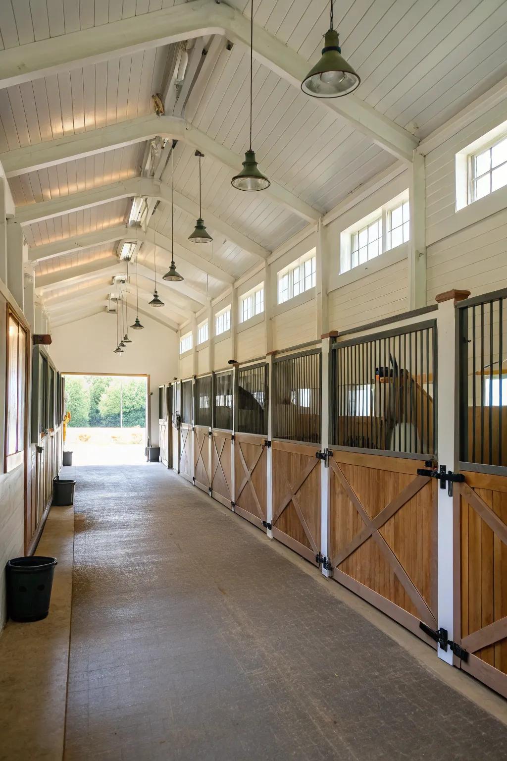 Individual stalls offer comfort and organization.