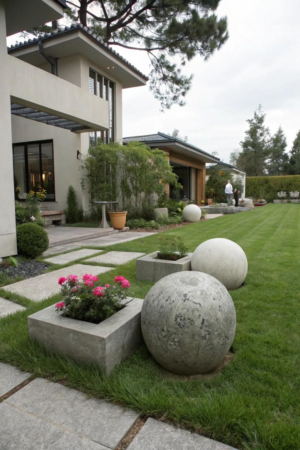 Sculptural elements add unique character.