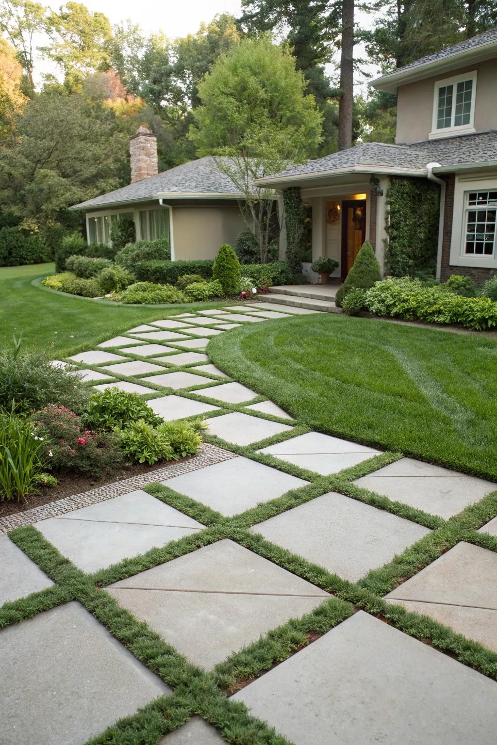 Geometric pathways that guide your guests in style.