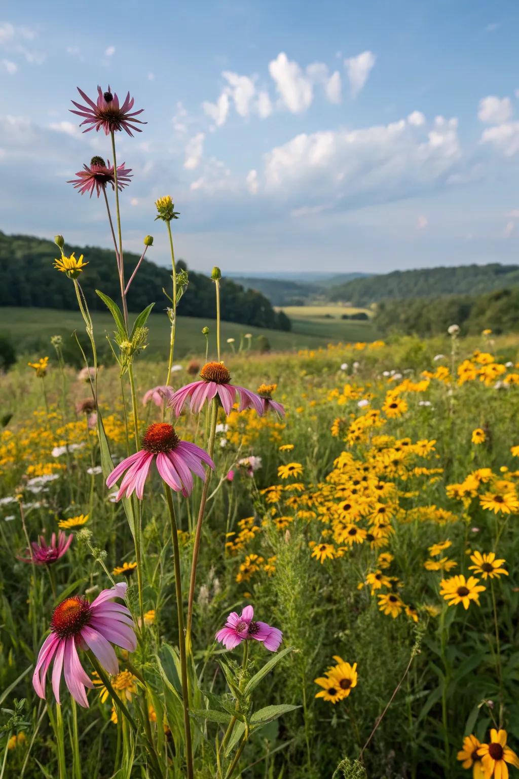 A breathtaking wildflower meadow bursting with color.