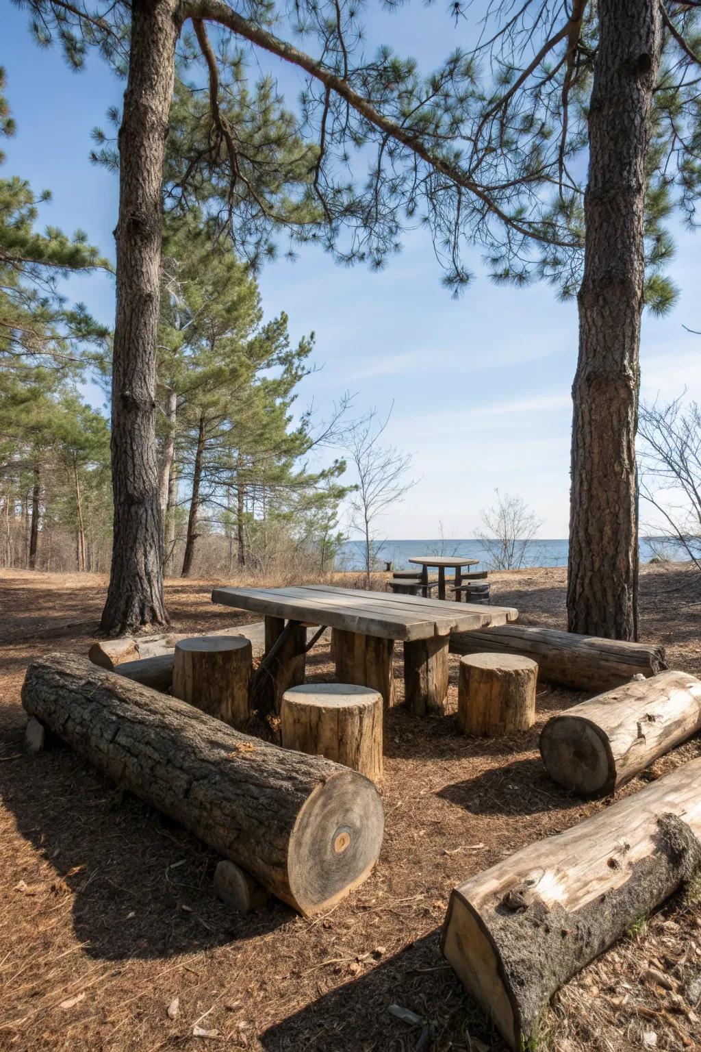 Logs can be both functional and decorative.