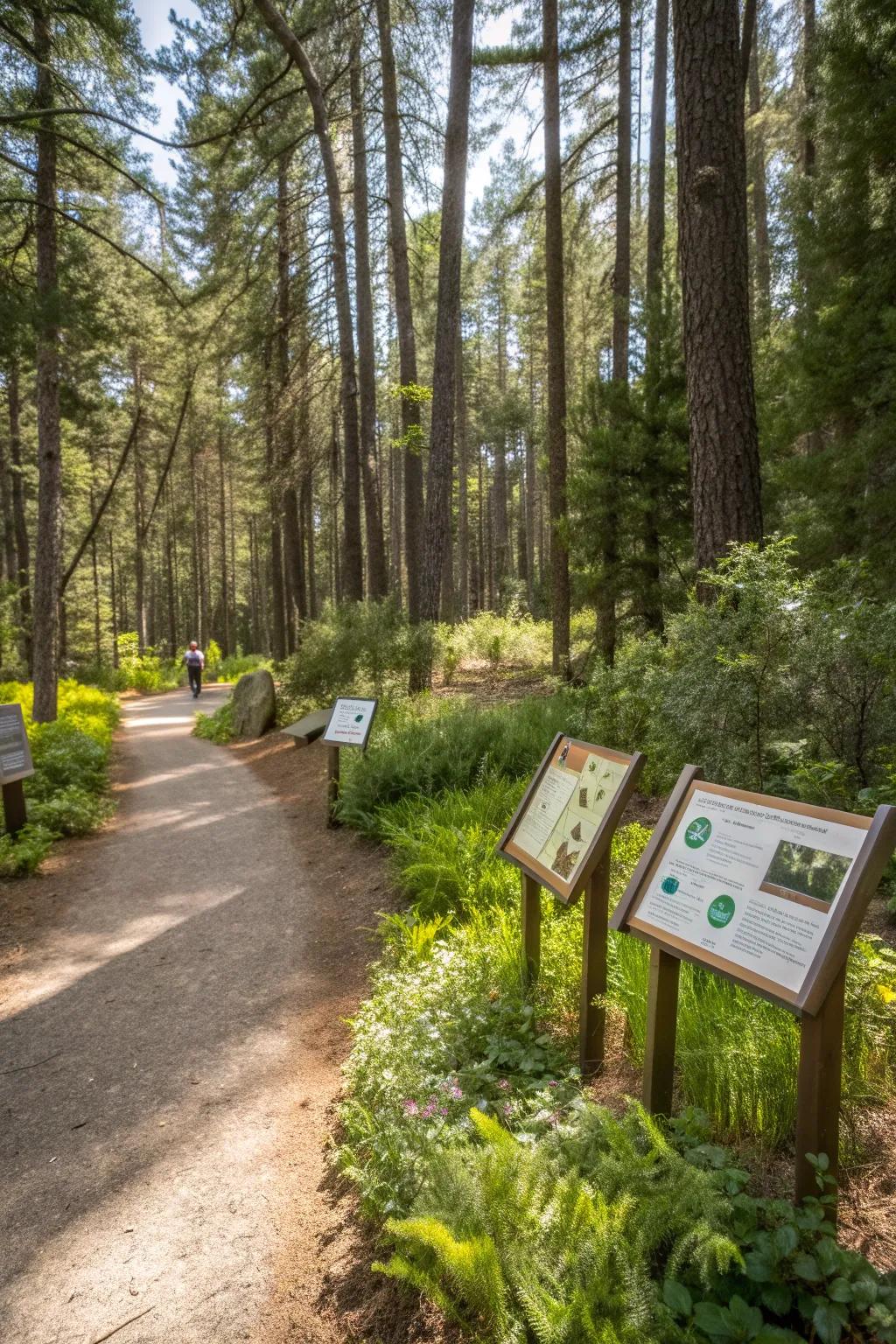 Nature trails encourage exploration and learning.
