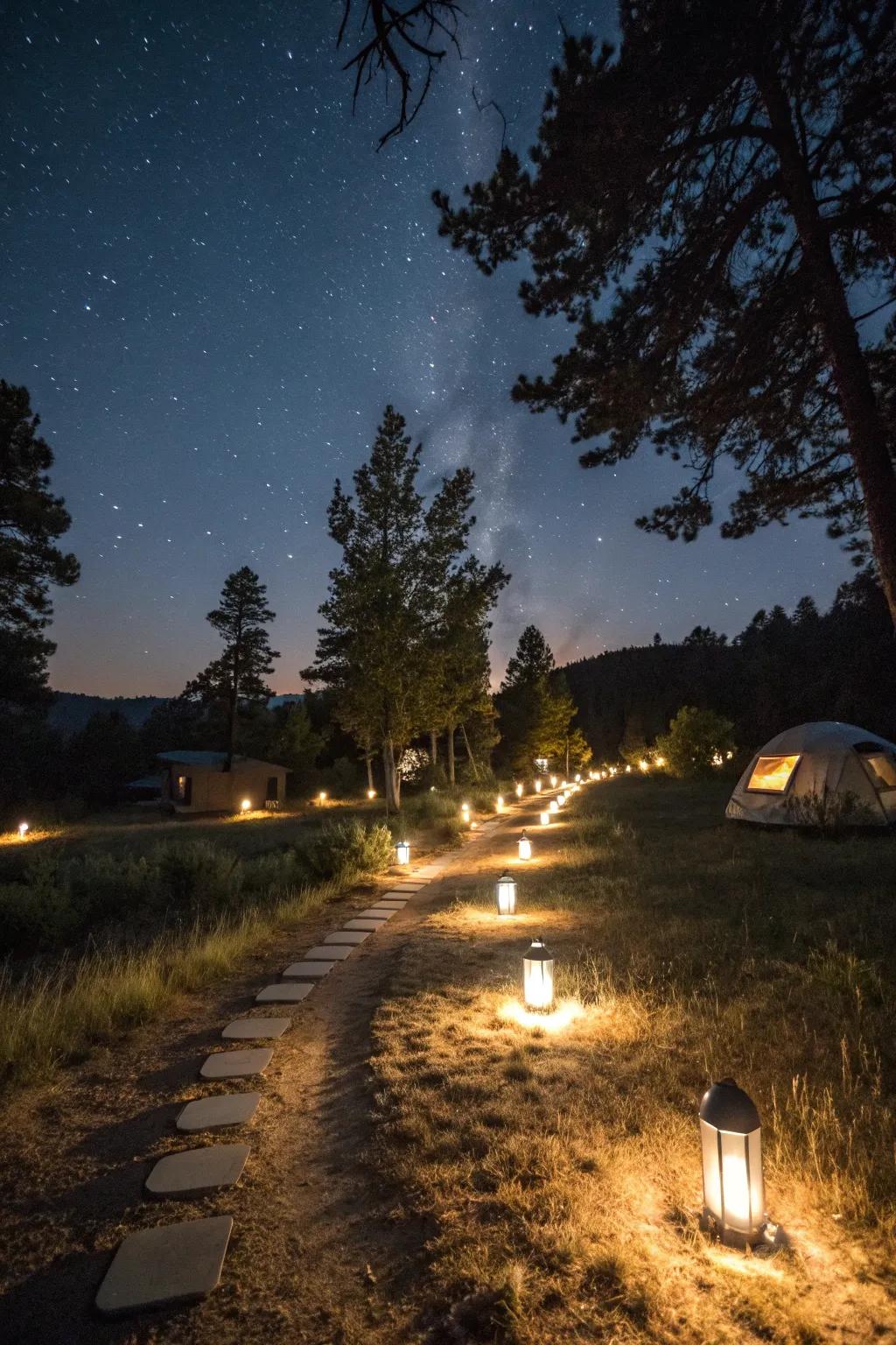 Solar lights offer sustainable and beautiful illumination.