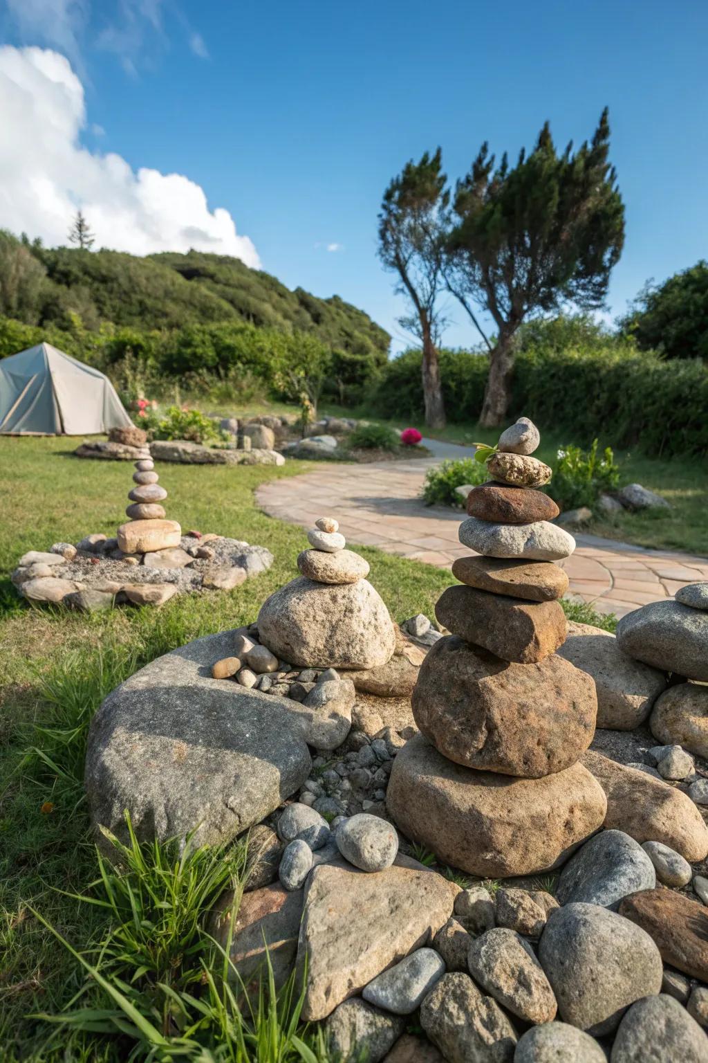 Rock gardens provide a unique and creative landscape element.