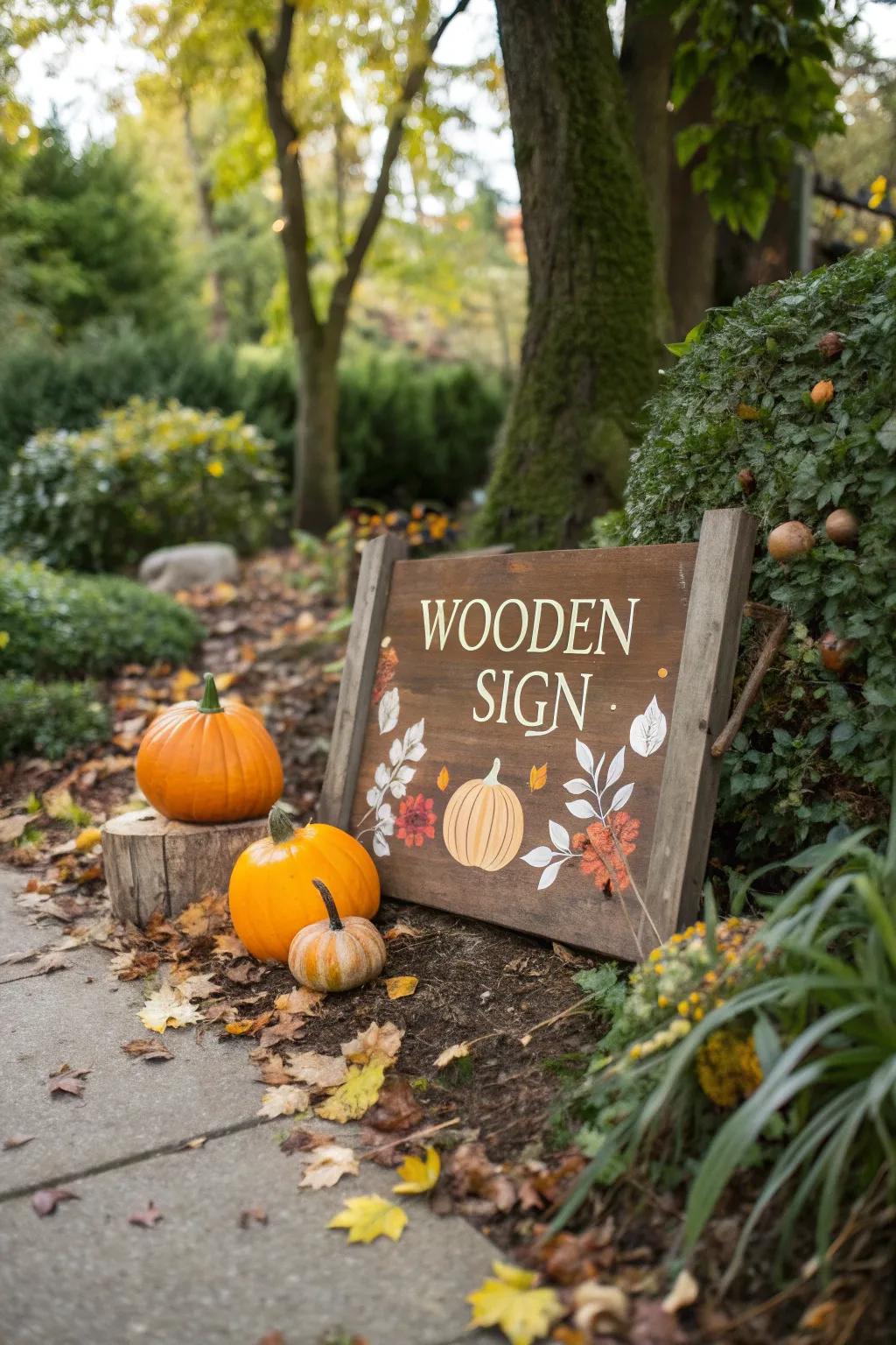 Signs add character and charm to your pumpkin patch.