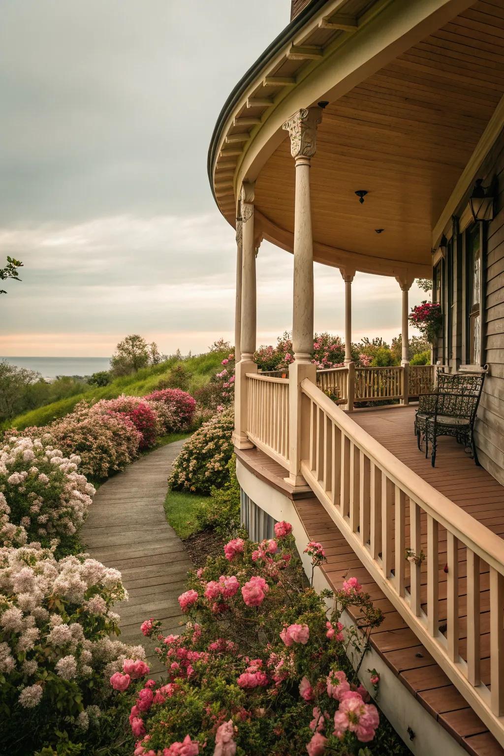 Curved designs create a soft and inviting ambiance.