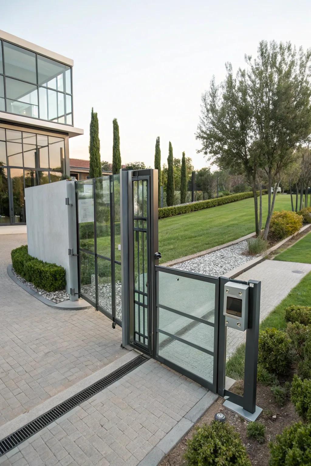 Automated gates offer convenience and a touch of luxury.