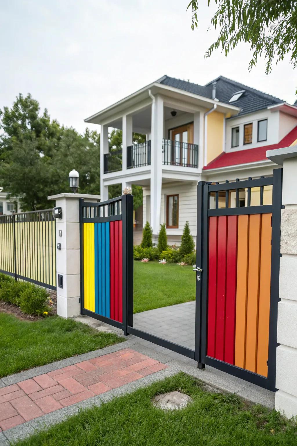 Colorful gates can make a striking statement.