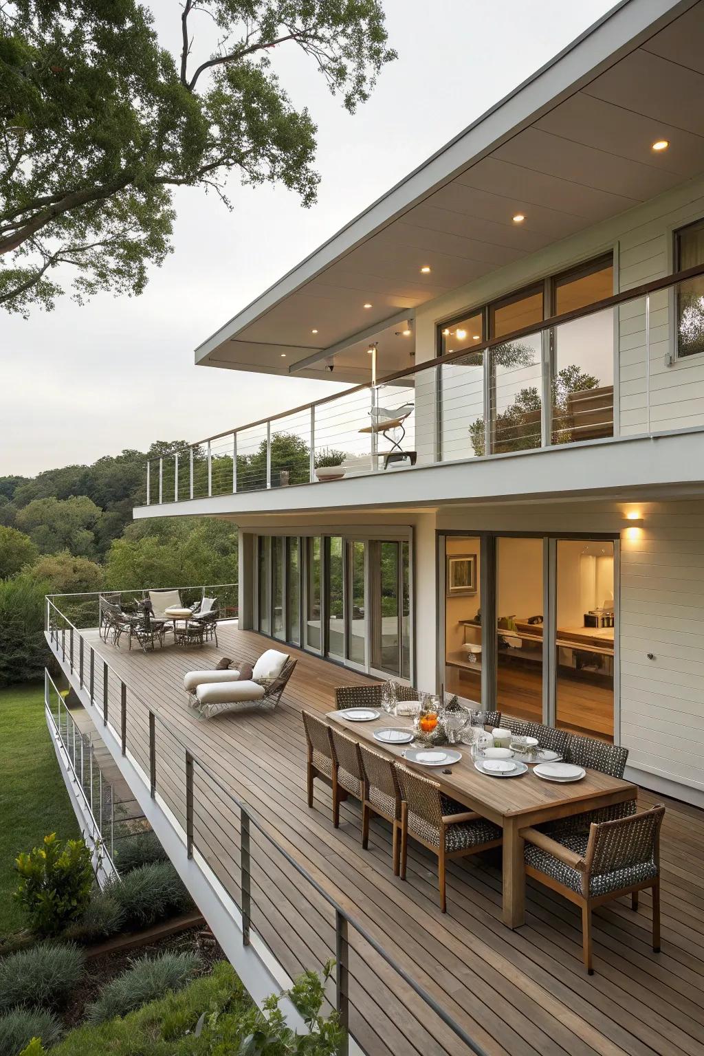 Multi-level design maximizes functionality and space.