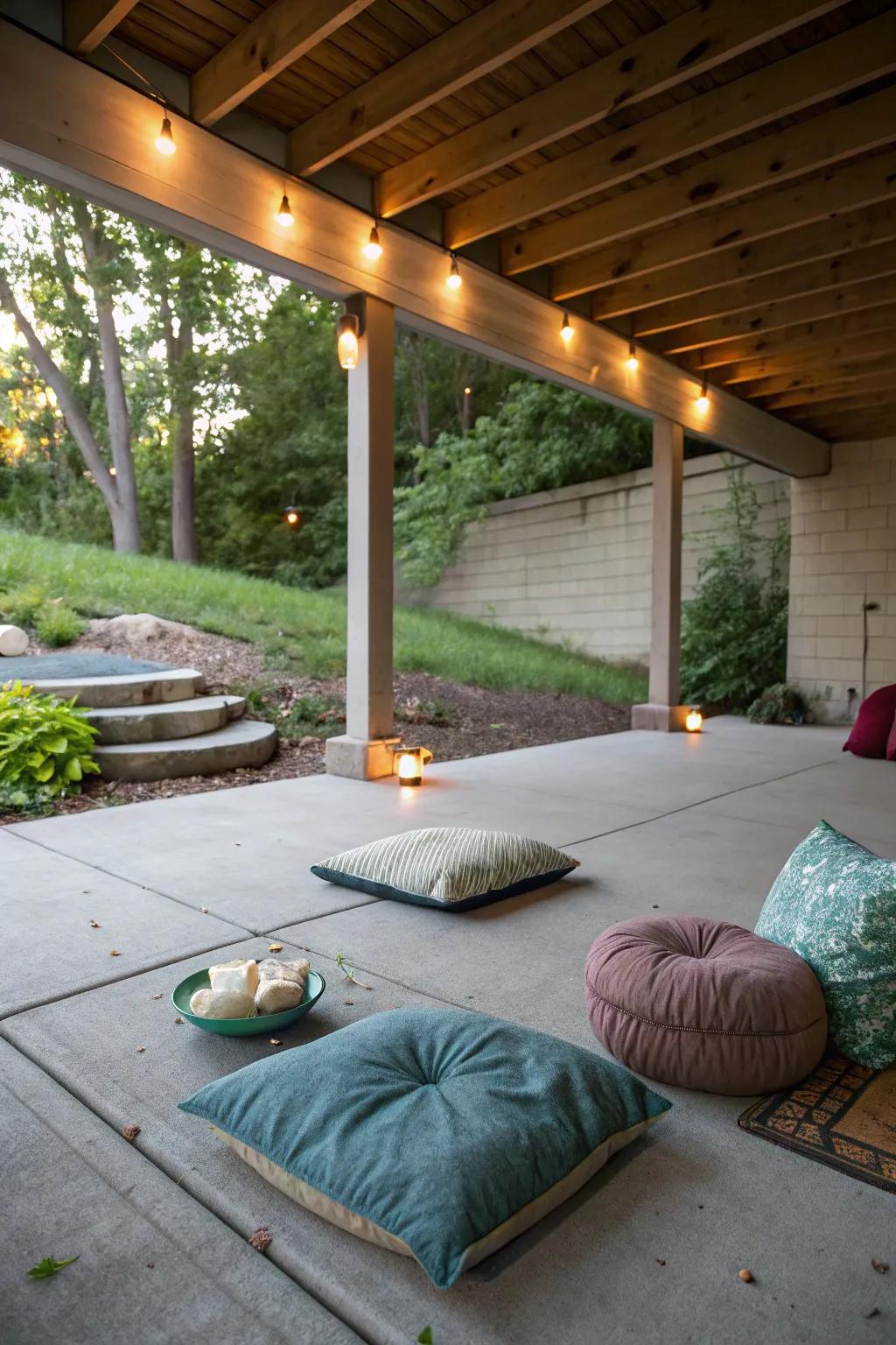 Find tranquility with a peaceful meditation nook.