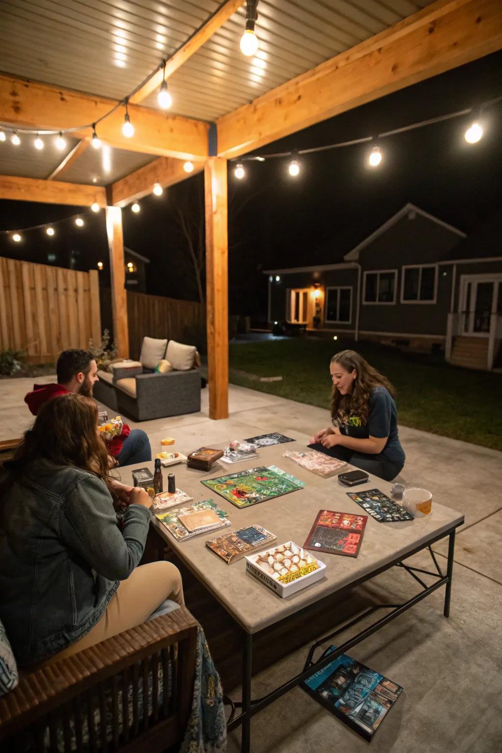 Enjoy endless fun with a game night haven under your deck.