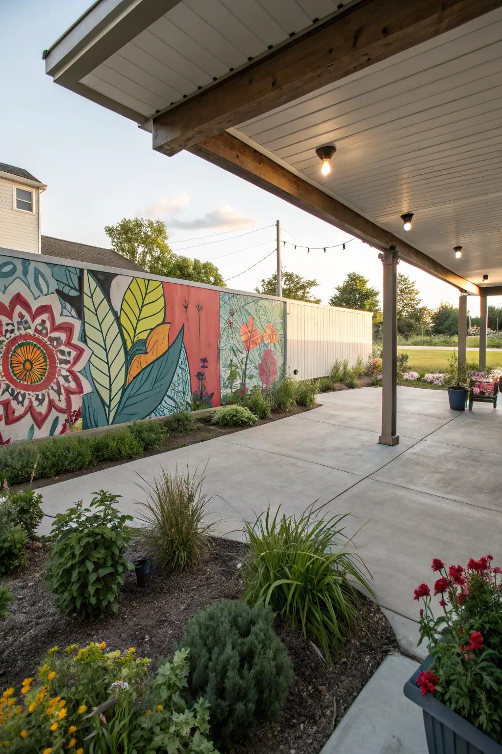 Express yourself with artistic elements on your patio.