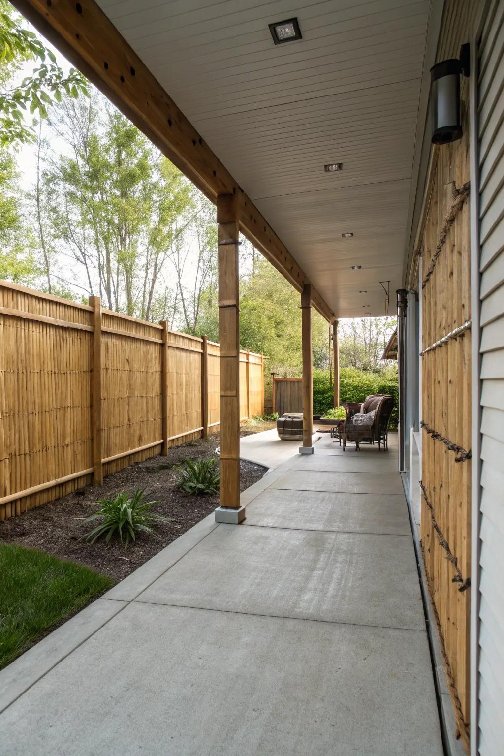 Add elegance and privacy to your under-deck patio with stylish screens.