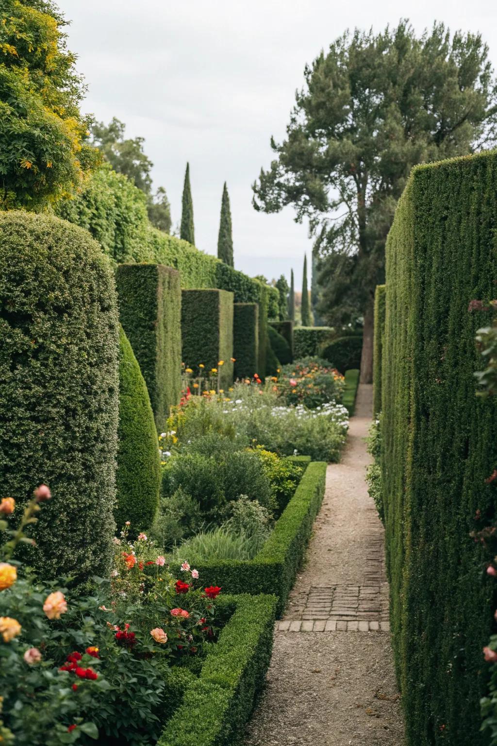 An enclosed garden space for ultimate privacy.