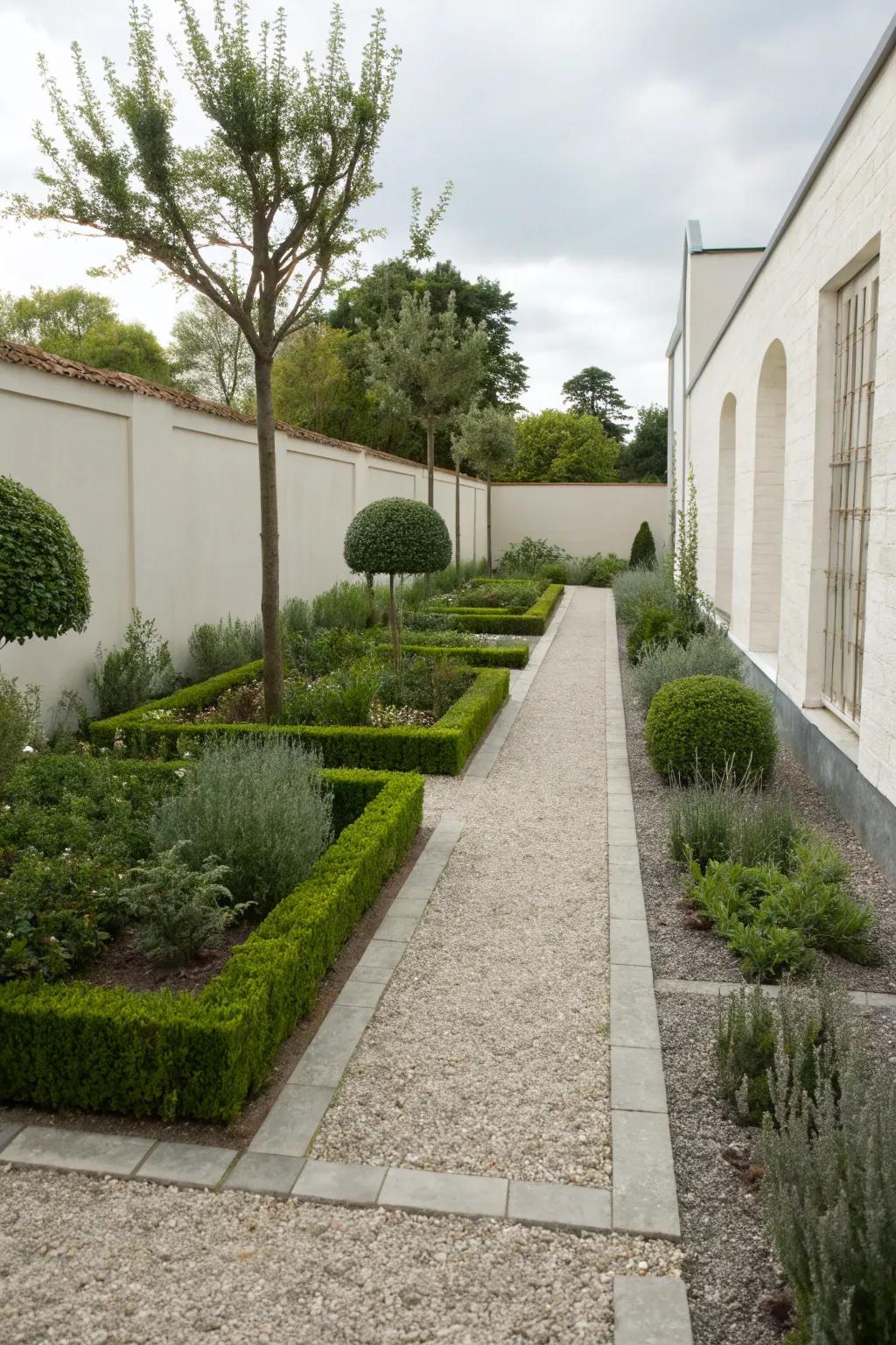 A minimalist garden transforms simplicity into elegance.