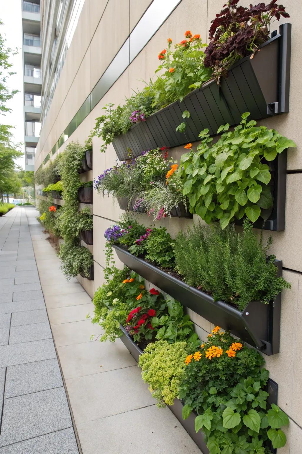 Vertical gardening is a creative way to maximize space and greenery.