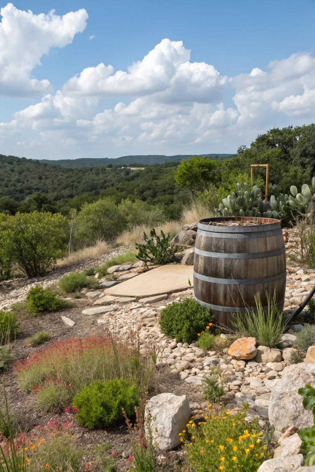 Water-conserving features support sustainable gardening efforts.