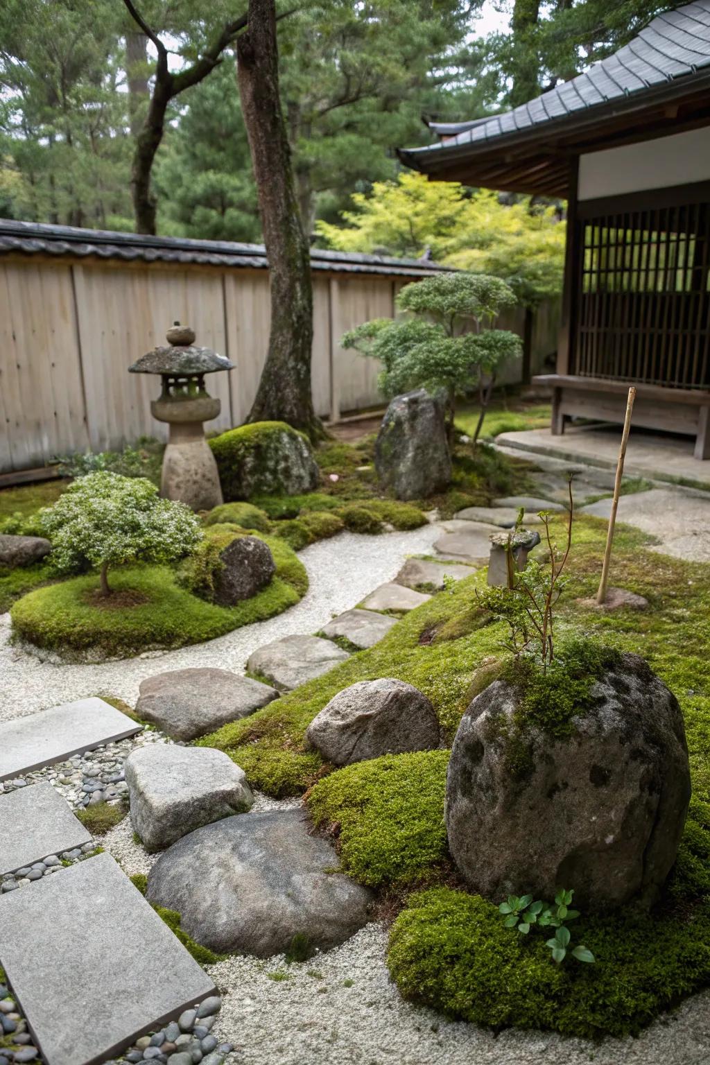 Local stones add natural beauty to your zen garden.