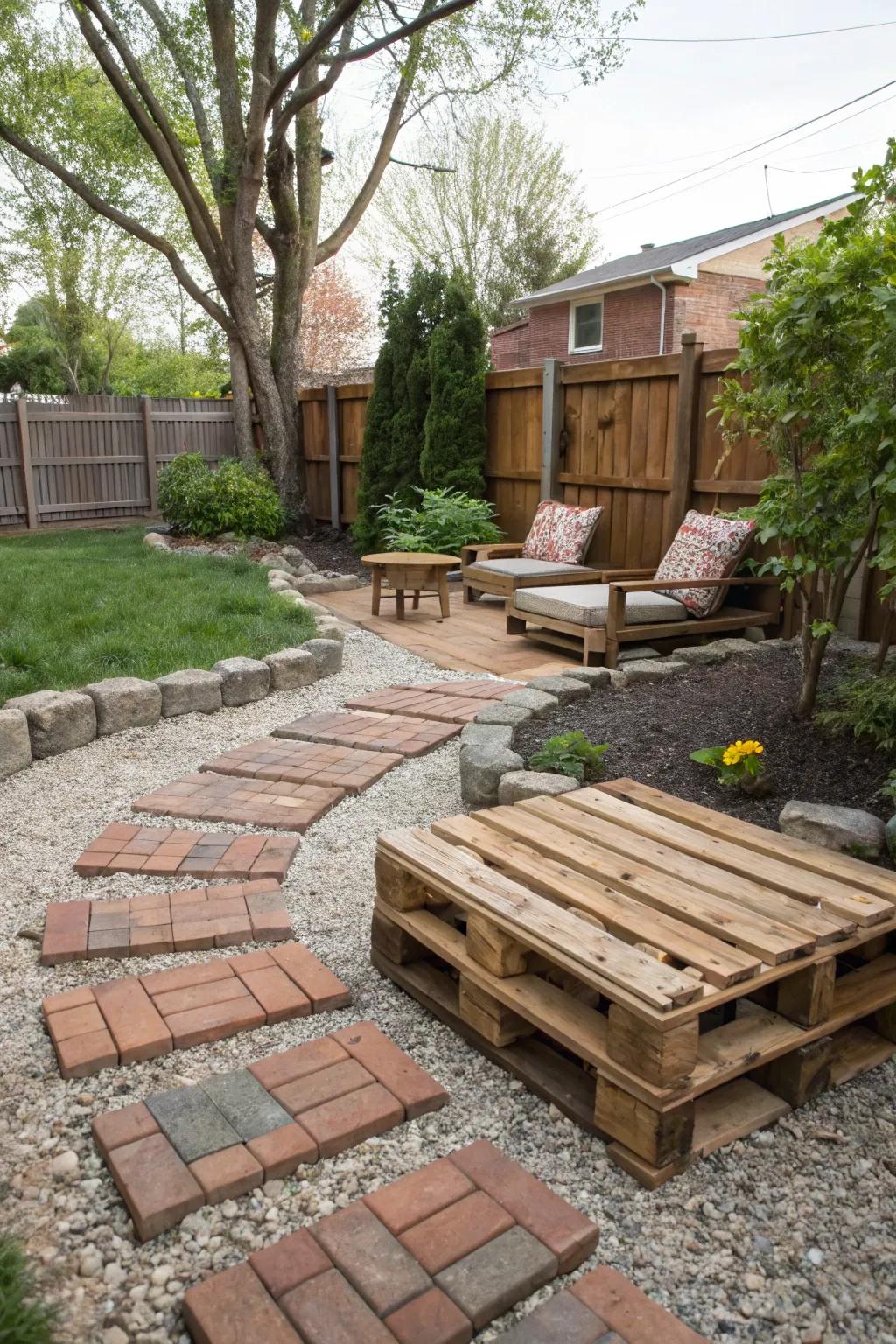 Repurposing materials adds character and sustainability.