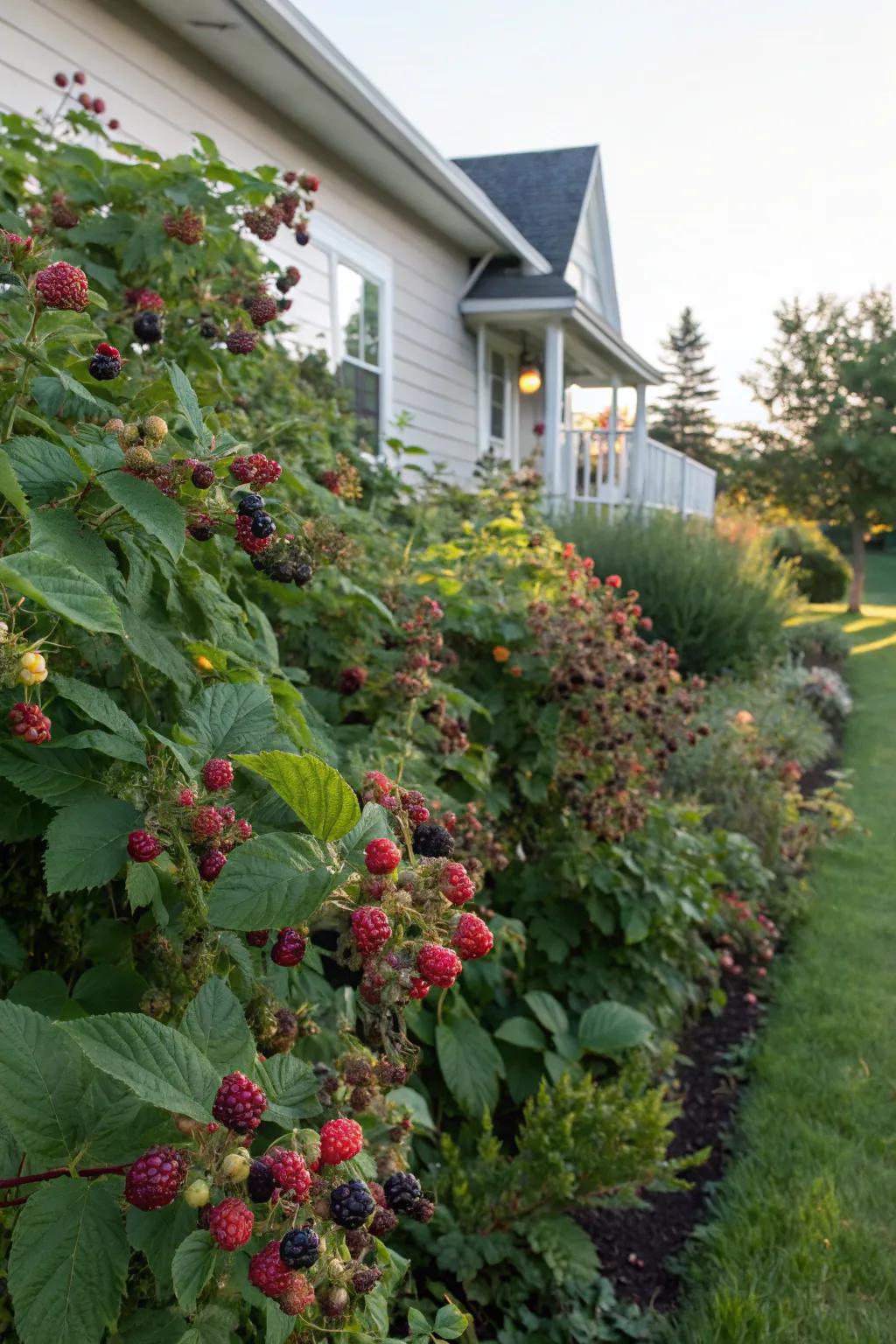 Fruit-bearing shrubs offer a delicious snack.