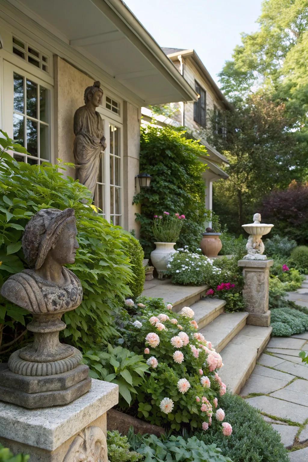 Sculptural elements add personality and charm.