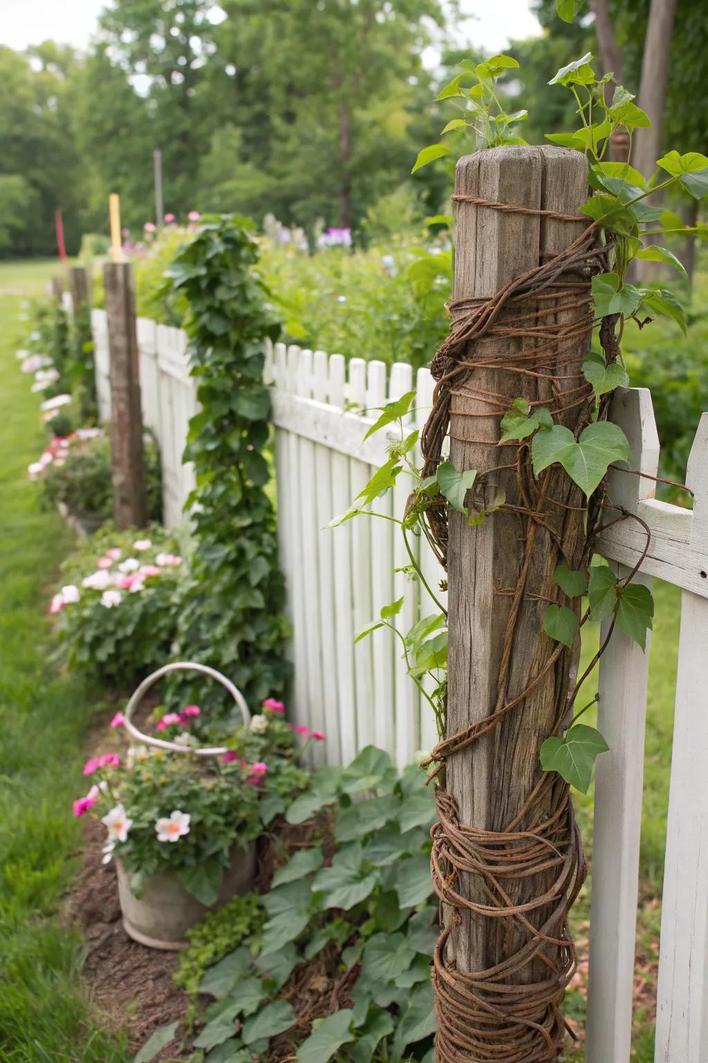 Recycled materials bring eco-friendly innovation to vine fences.
