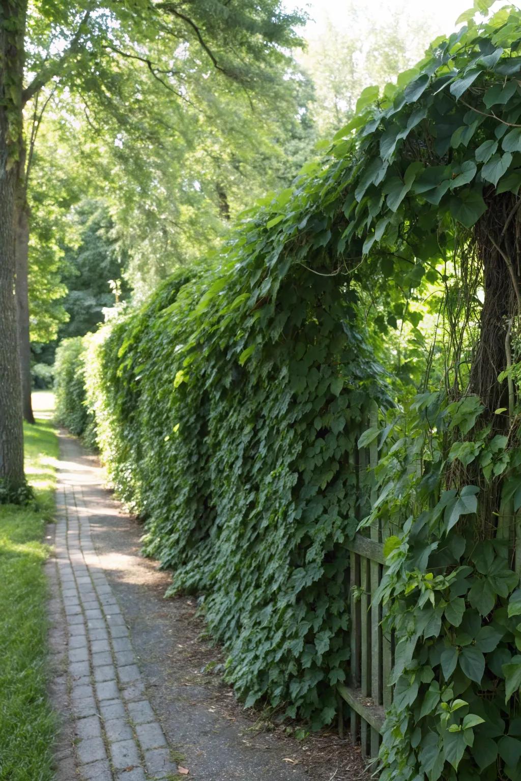 Dense greenery provides natural privacy and adds lush beauty.