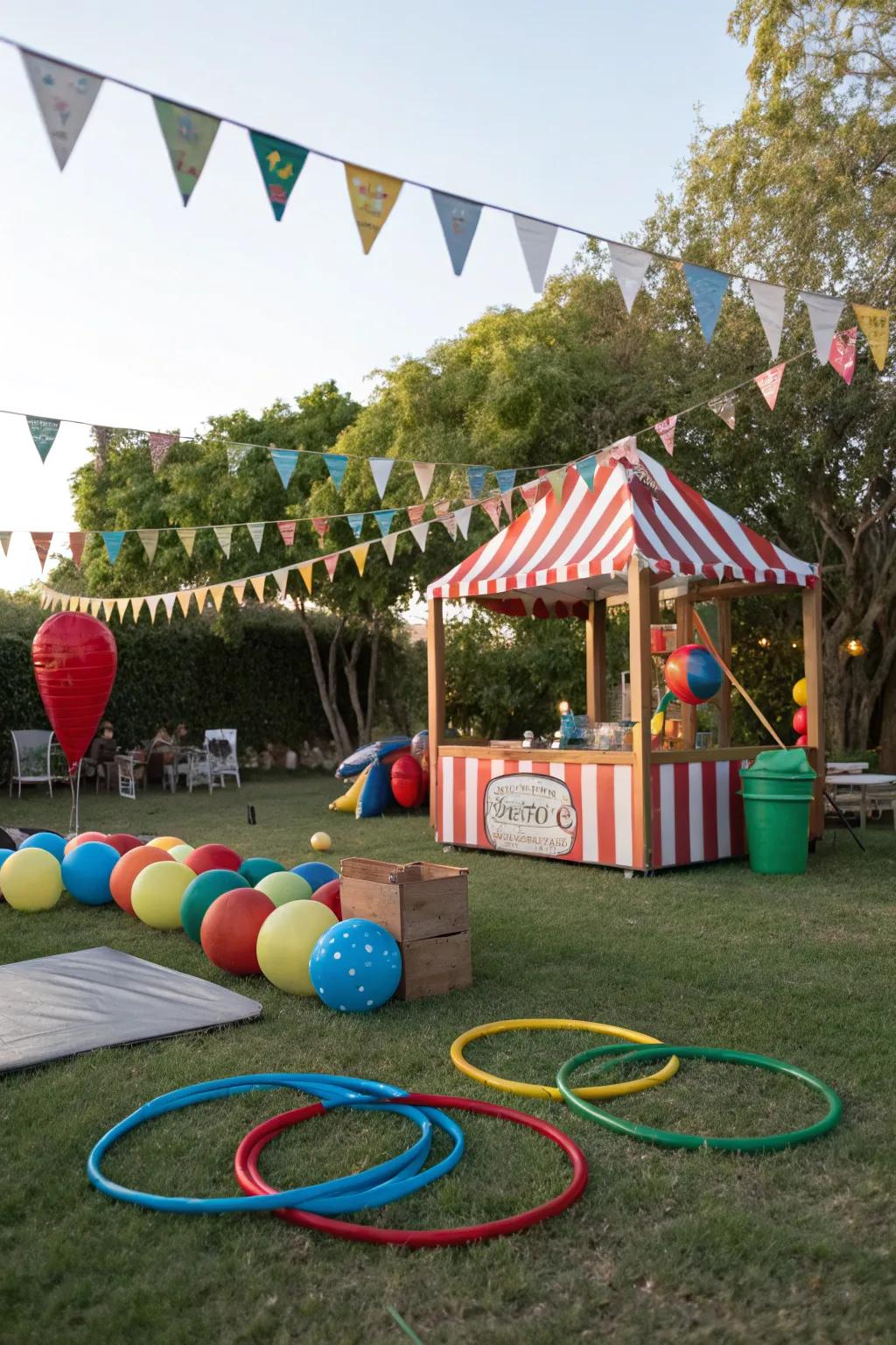 Interactive game stations that bring fun to the celebration.