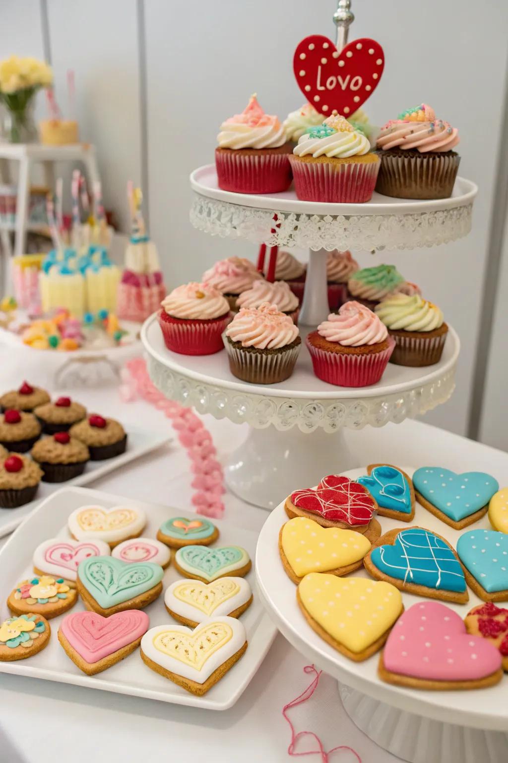 A delightful dessert station with custom sweets for the celebration.