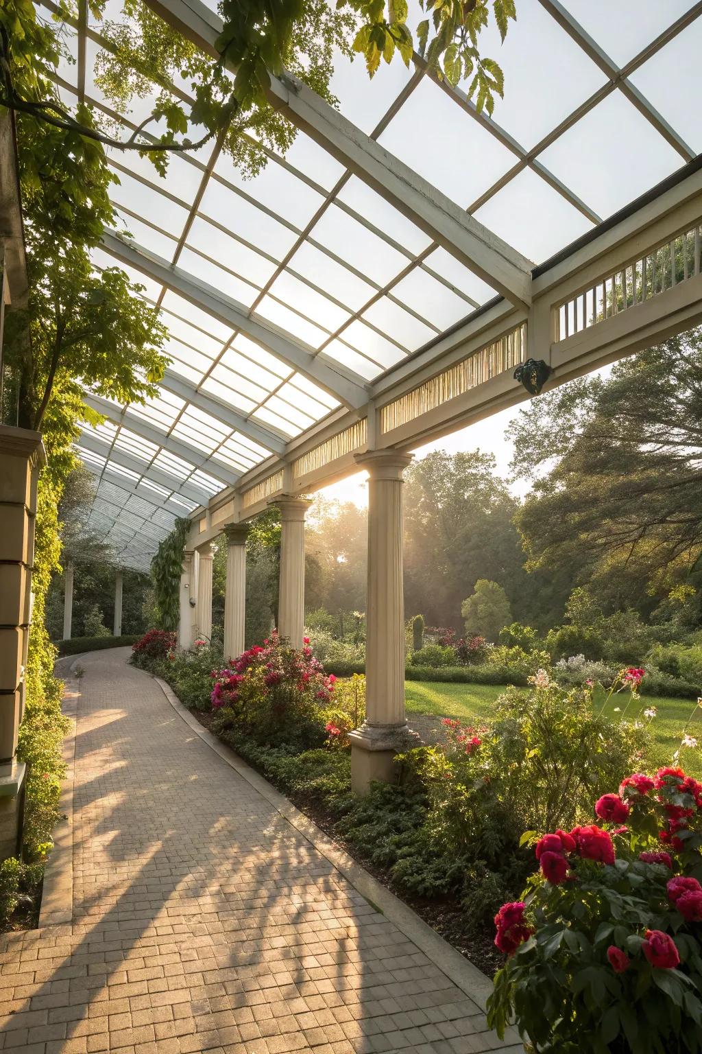 Glass panels offer a luxurious feel with plenty of natural light.