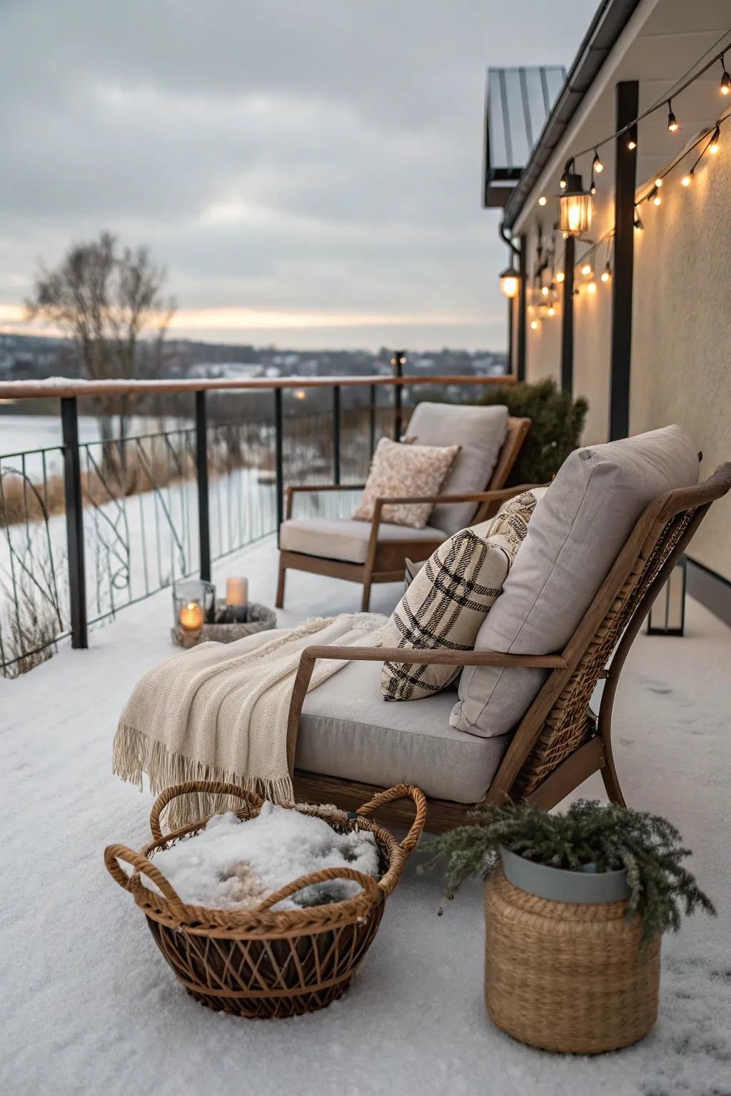 Plush textiles create an inviting atmosphere.