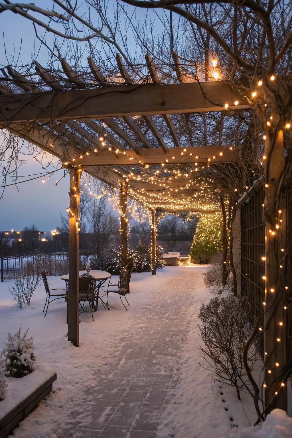 String lights add warmth and charm to long winter nights.