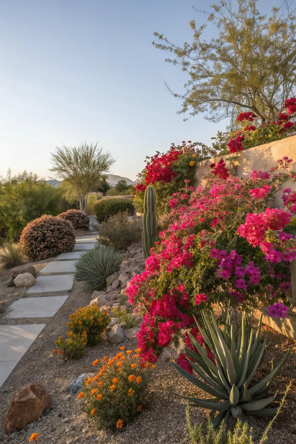 Colorful contrasts bring vibrancy and life to a desert landscape.