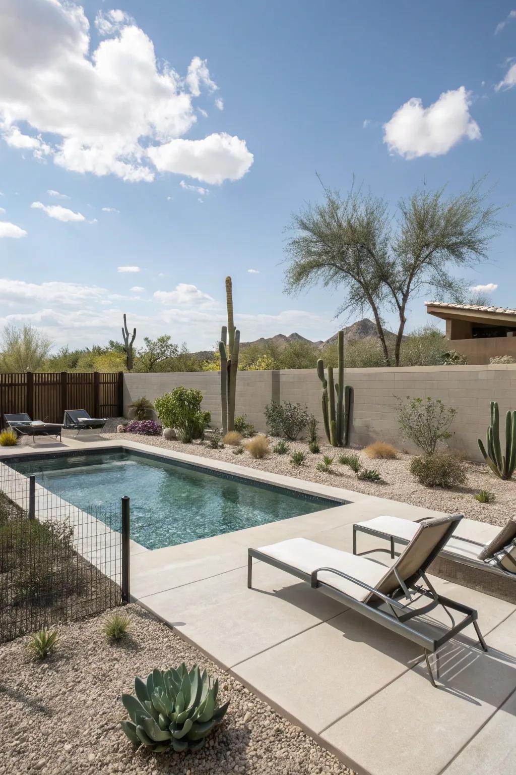 Stay cool with a backyard pool in the Arizona sun.