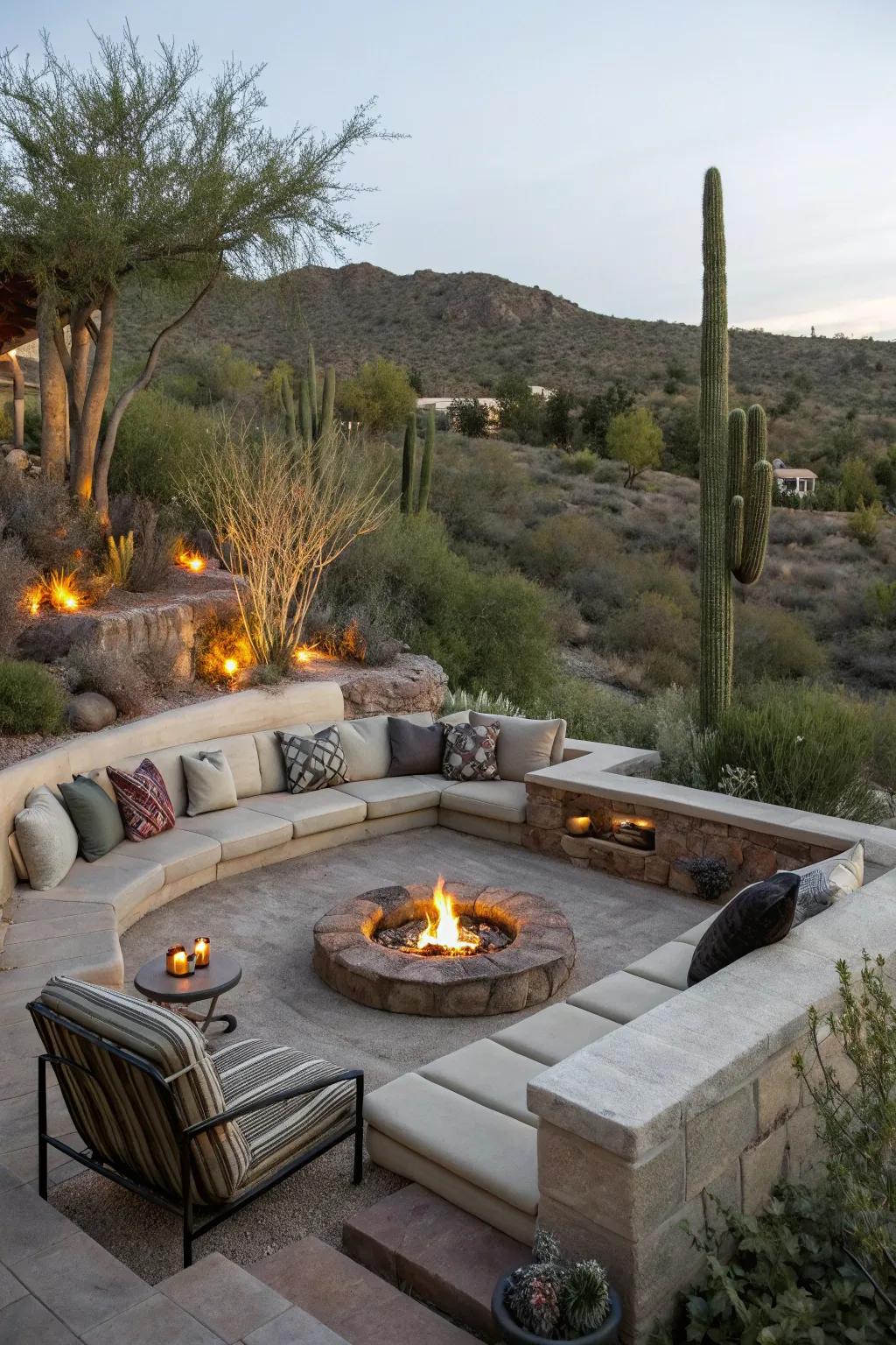 Create a unique social space with a sunken lounge.