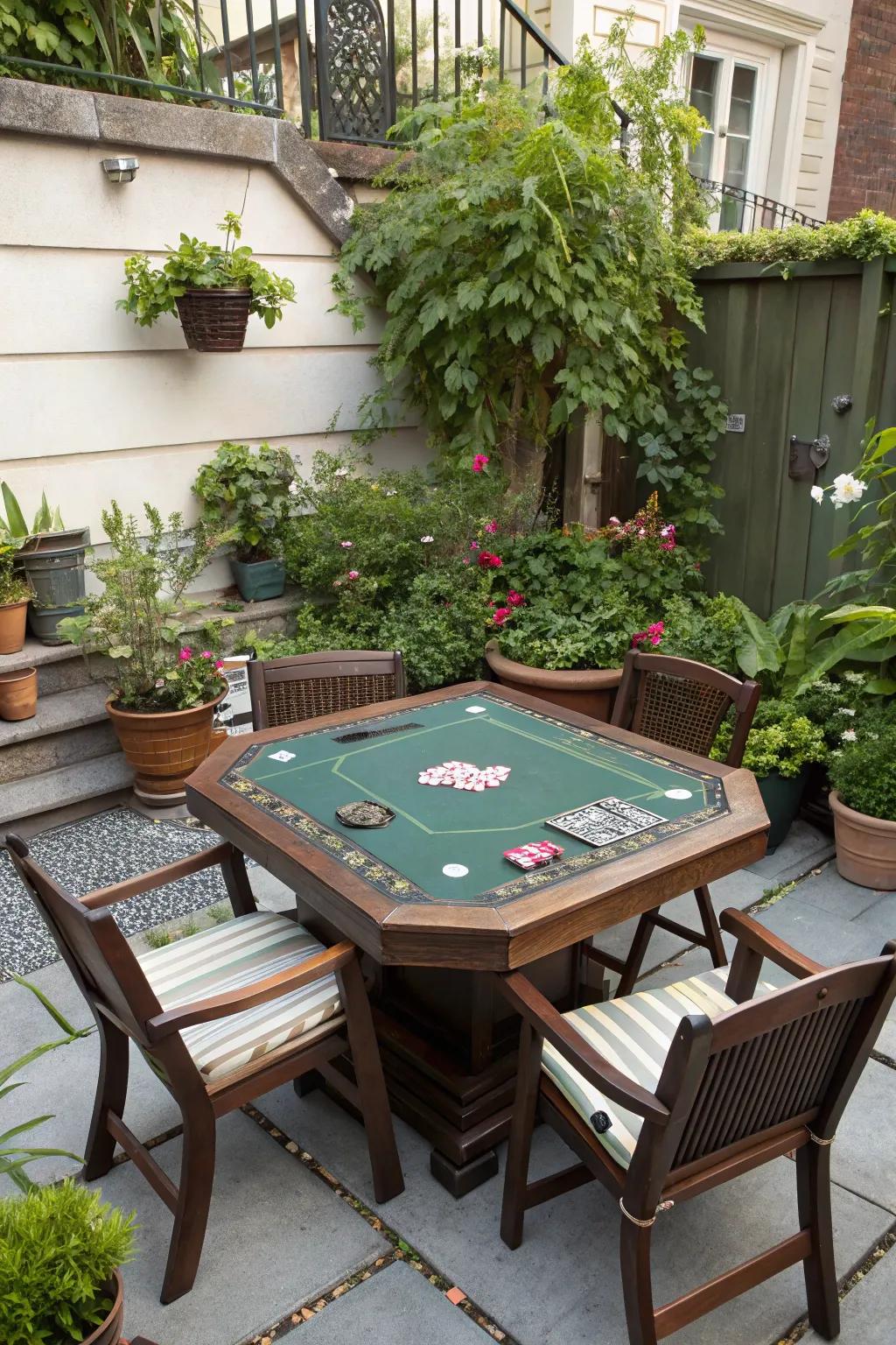 Maximize your outdoor space with a versatile convertible table.