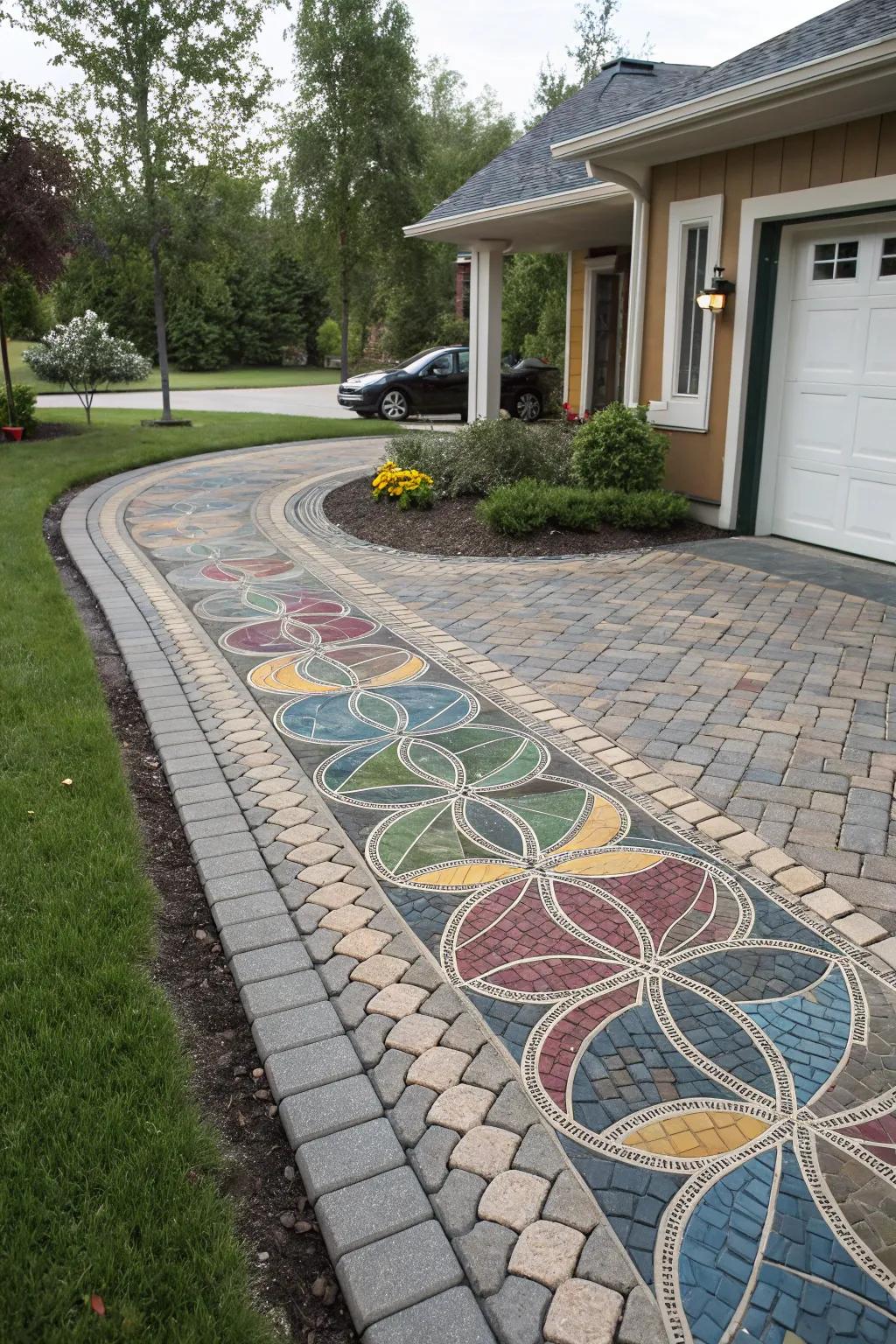Mosaic inlays add a personal artistic flair.
