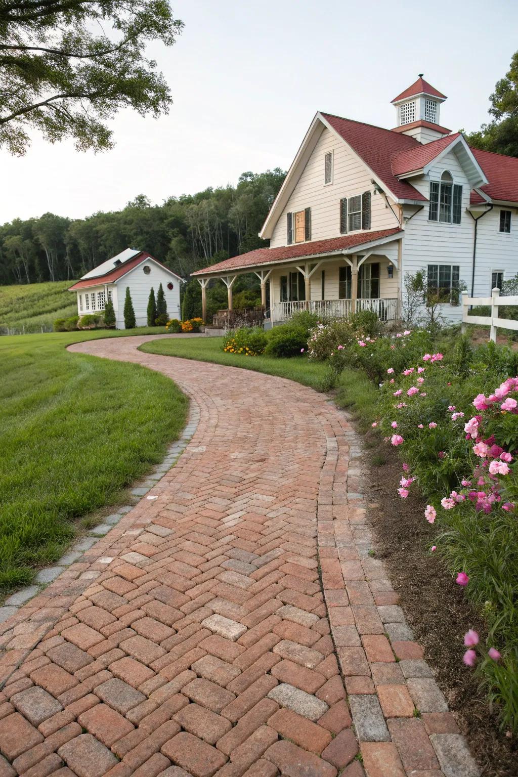 Brick pavers offer timeless appeal and warmth.