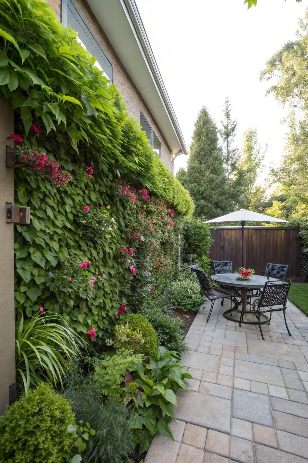 Living walls blend nature and privacy seamlessly.