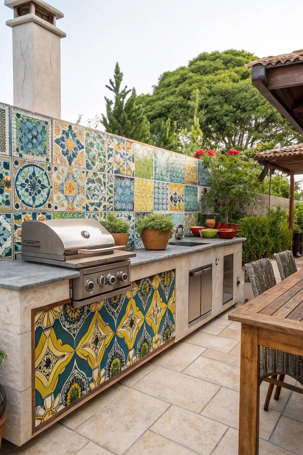 Add personality to your kitchen with a stunning tile backsplash.