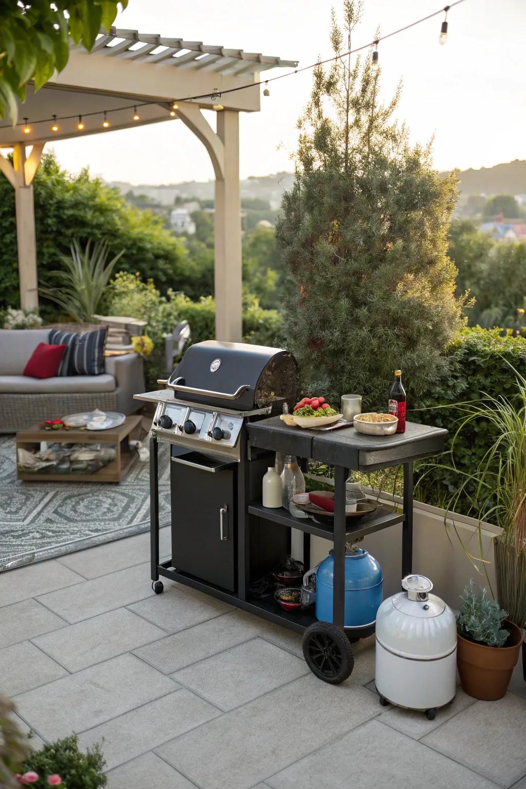 Flexibility at its finest with a portable BBQ station.