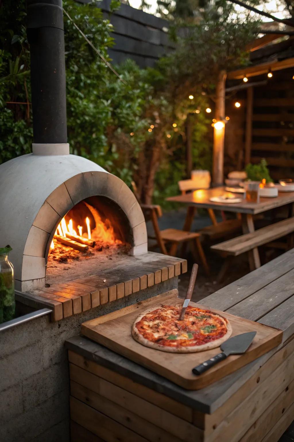 Expand your culinary repertoire with a pizza oven or fireplace.