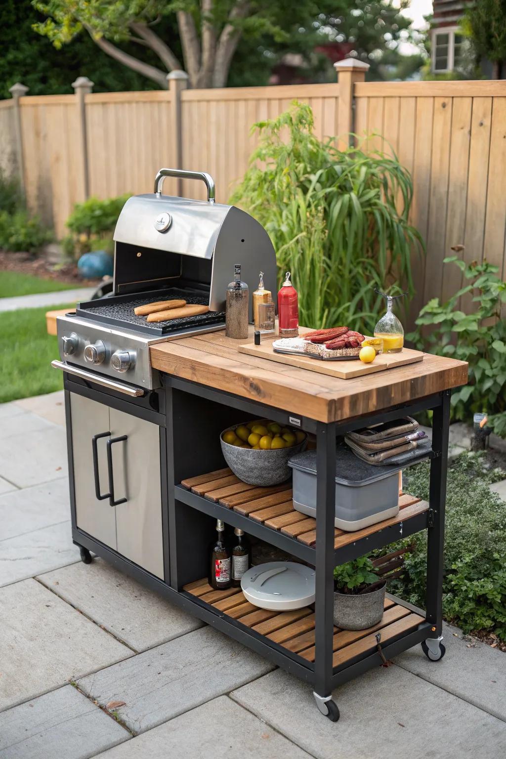 Efficiency meets elegance with a compact kitchen island.