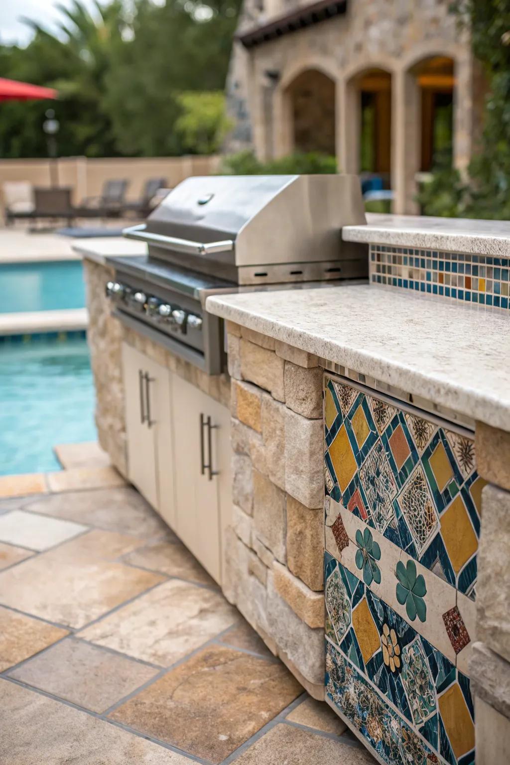 Combine durability and beauty with stone and tile surfaces.