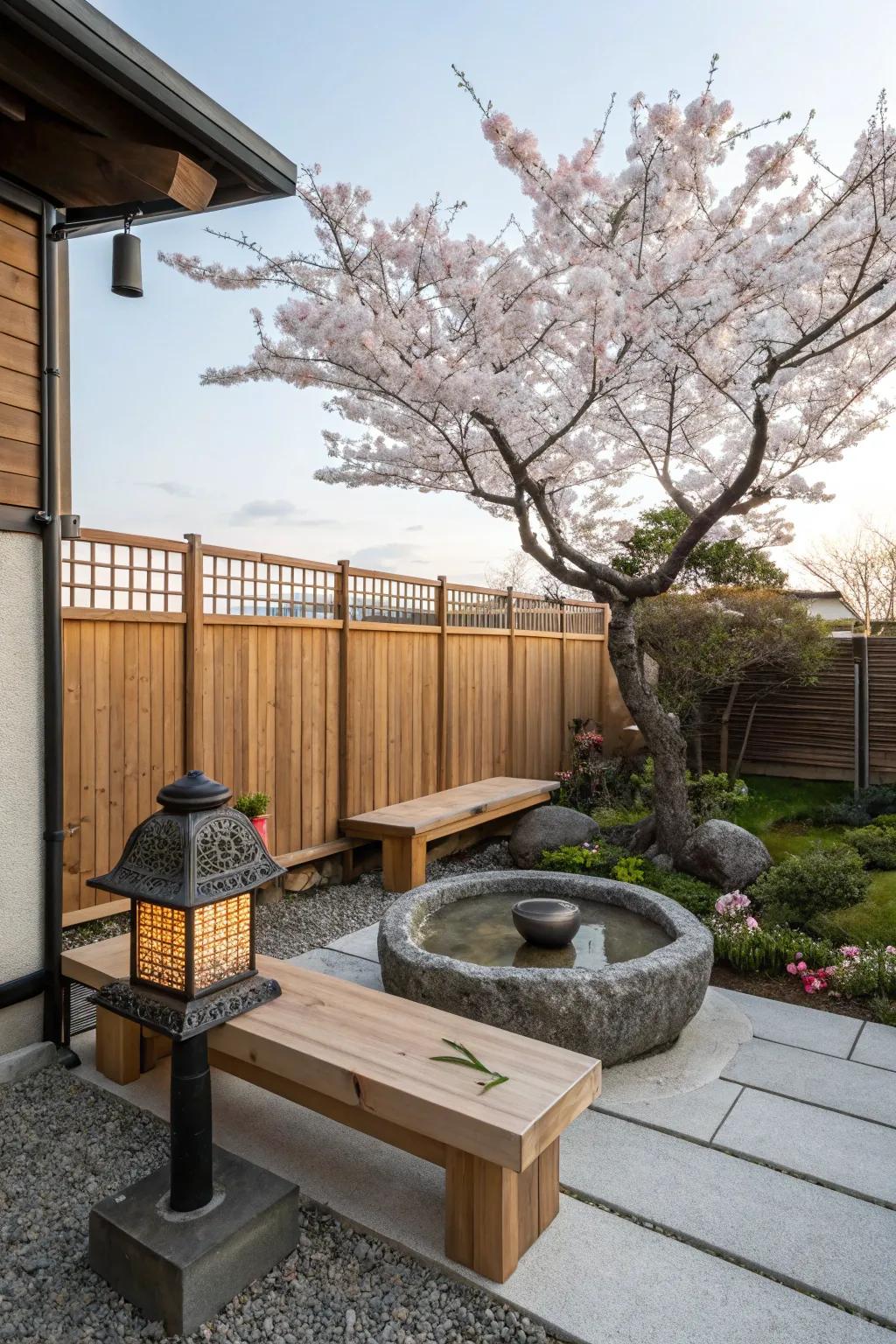 Simplicity and balance create a harmonious Japanese-inspired patio.